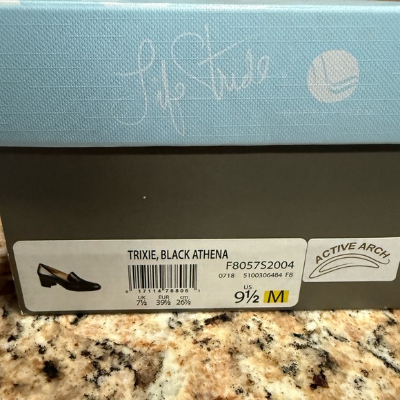 Black Leather Loafers by Lifestride - Picture 2 of 8